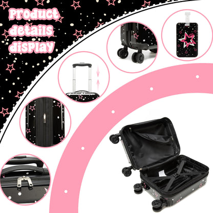 Esteemly Kid's Luggage Set 2 Piece Suitcase Set 16" Hardside Luggage with Spinner Wheels Kids Carry on Suitcase