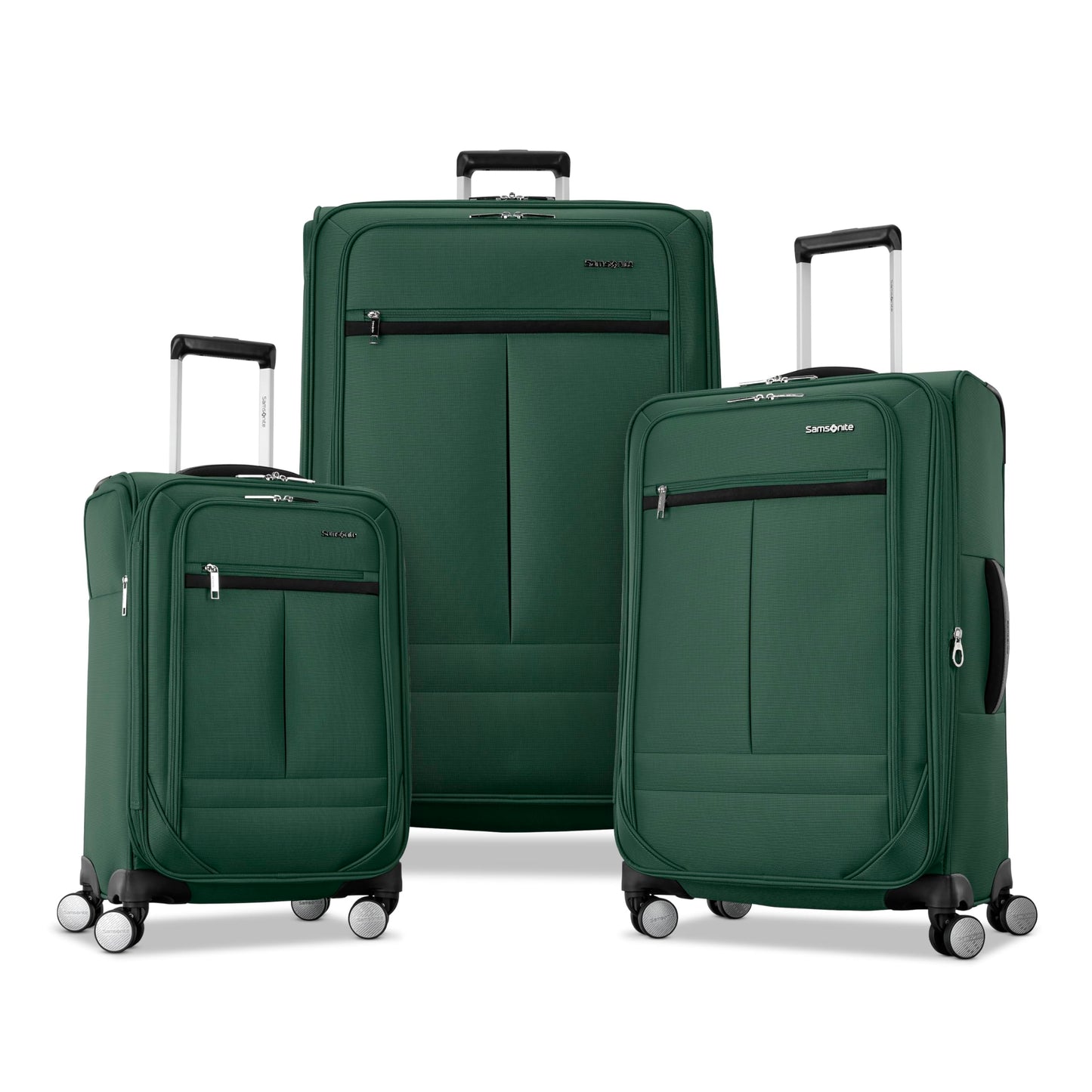 Samsonite Element 3-PC Soft-Sided 21/25/29 (Carry-On, Medium, Large Checked), Lightweight Expandable Luggage Set: 2 Front & Side Pocket, Four Spinner Wheels, Adjustable Handle, Durable