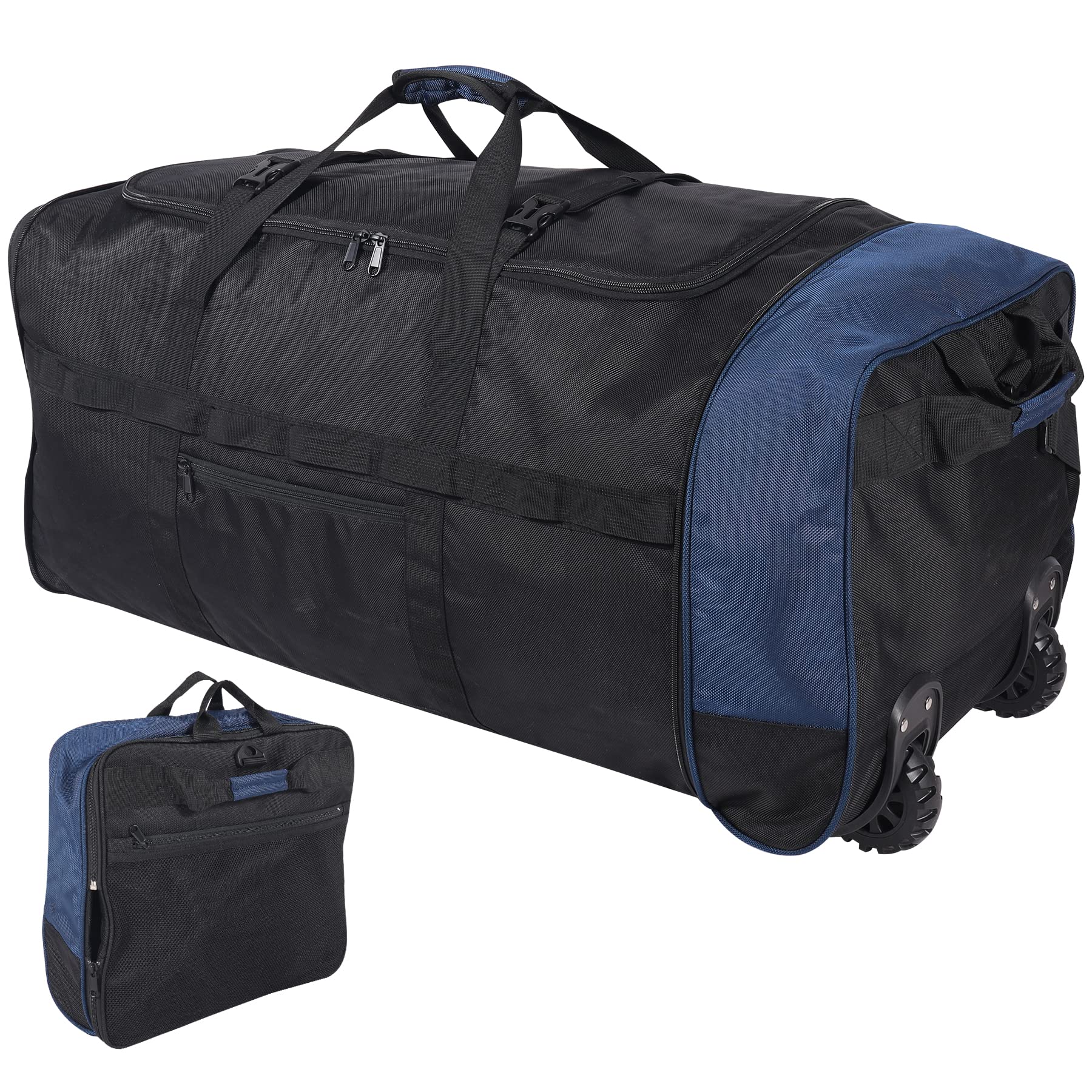 REDCAMP 85L/120L/140L Foldable Duffle Bag with Wheels, Large Travel Duffel Bag