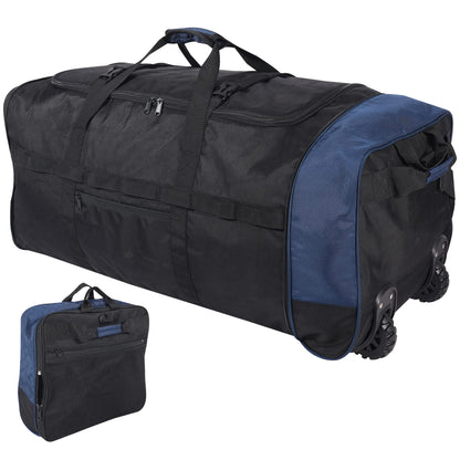 REDCAMP 85L/120L/140L Foldable Duffle Bag with Wheels, Large Travel Duffel Bag