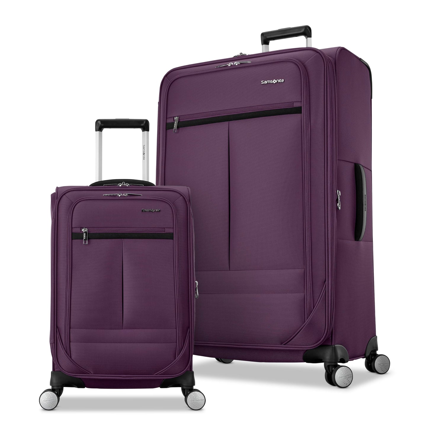 Samsonite Element 3-PC Soft-Sided 21/25/29 (Carry-On, Medium, Large Checked), Lightweight Expandable Luggage Set: 2 Front & Side Pocket, Four Spinner Wheels, Adjustable Handle, Durable