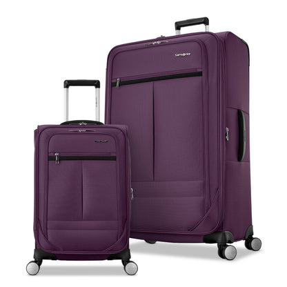 Samsonite Element 3-PC Soft-Sided 21/25/29 (Carry-On, Medium, Large Checked), Lightweight Expandable Luggage Set: 2 Front & Side Pocket, Four Spinner Wheels, Adjustable Handle, Durable