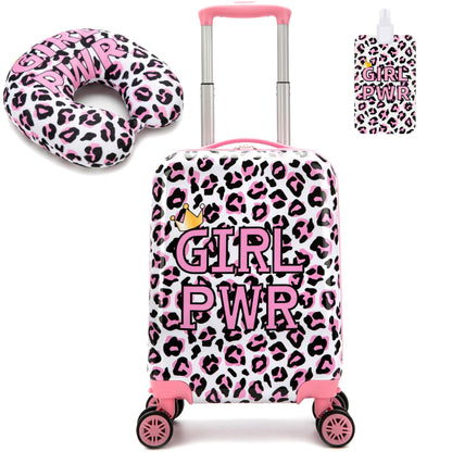 Esteemly Kid's Luggage Set 2 Piece Suitcase Set 16" Hardside Luggage with Spinner Wheels Kids Carry on Suitcase