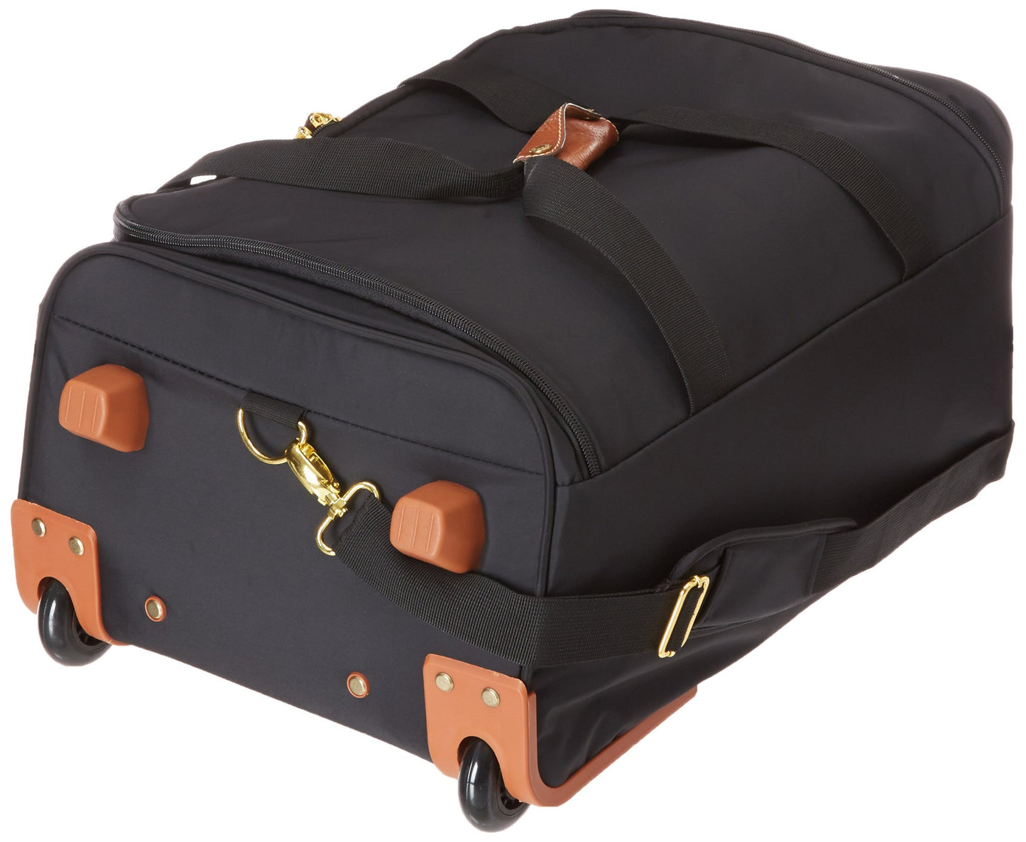 Bric’s X-Bag 21” Rolling Duffel, Water-Resistant Recycled Nylon Carry-On with Silent Wheels & Leather Details