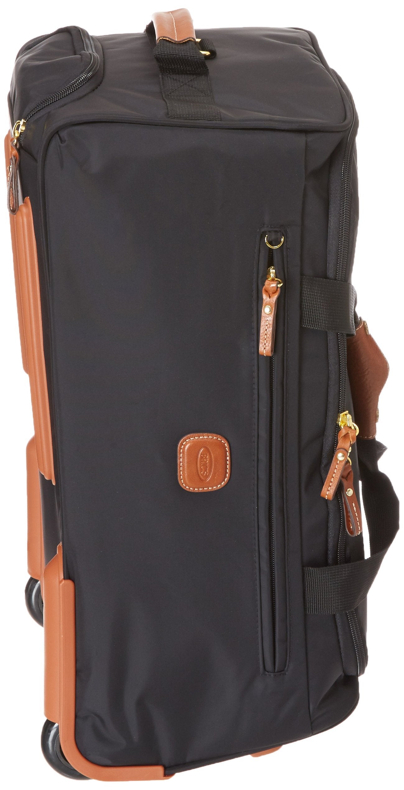 Bric’s X-Bag 21” Rolling Duffel, Water-Resistant Recycled Nylon Carry-On with Silent Wheels & Leather Details