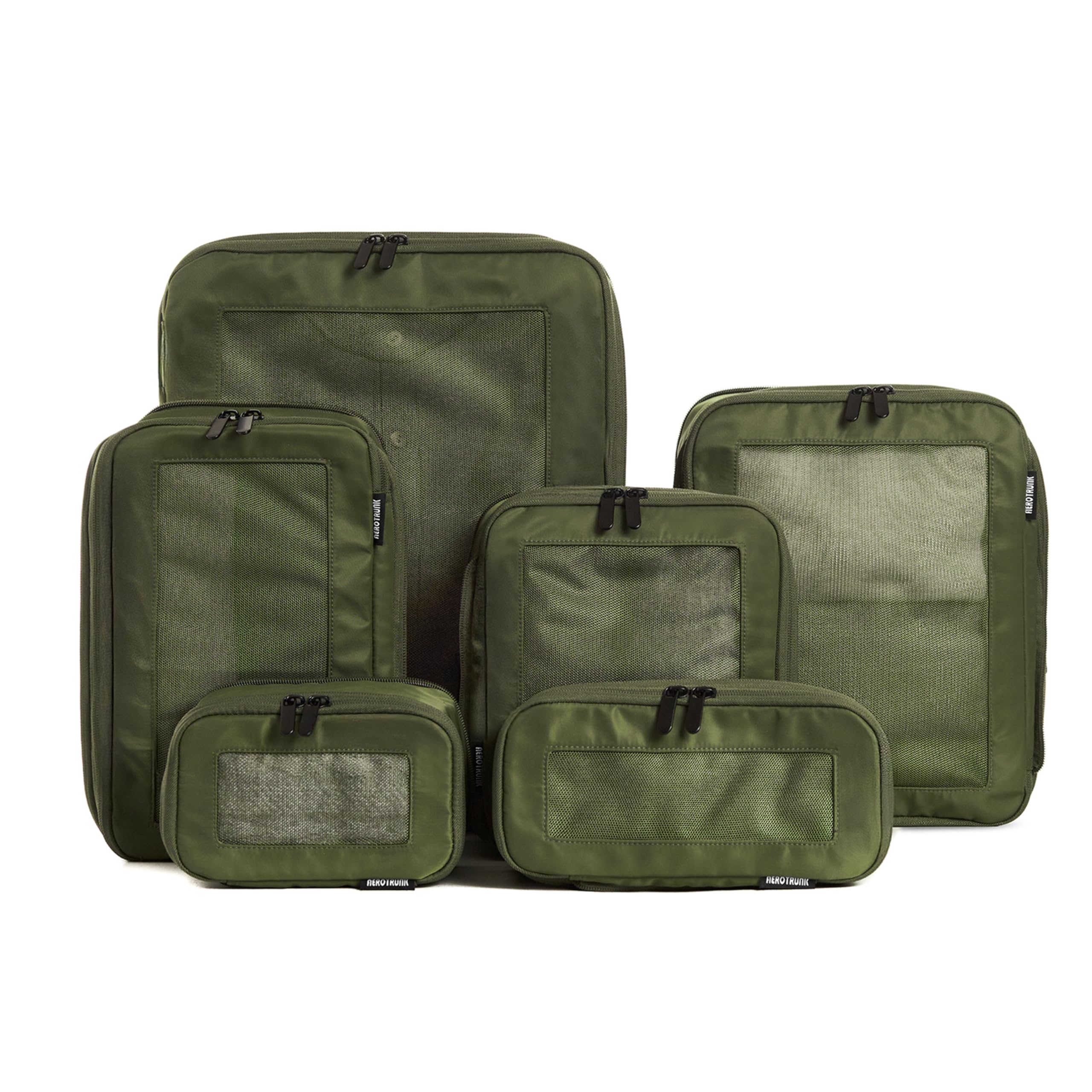 Aerotrunk Compression Packing Cubes for Travel - Luggage Organizer Bags - Double Zipper Packing Cubes for Suitcases