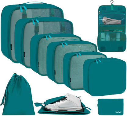 BAGAIL 6 Set/8 Set/10 Set Packing Cubes Various Sizes Packing Organizer for Travel Accessories Luggage Carry On Suitcase