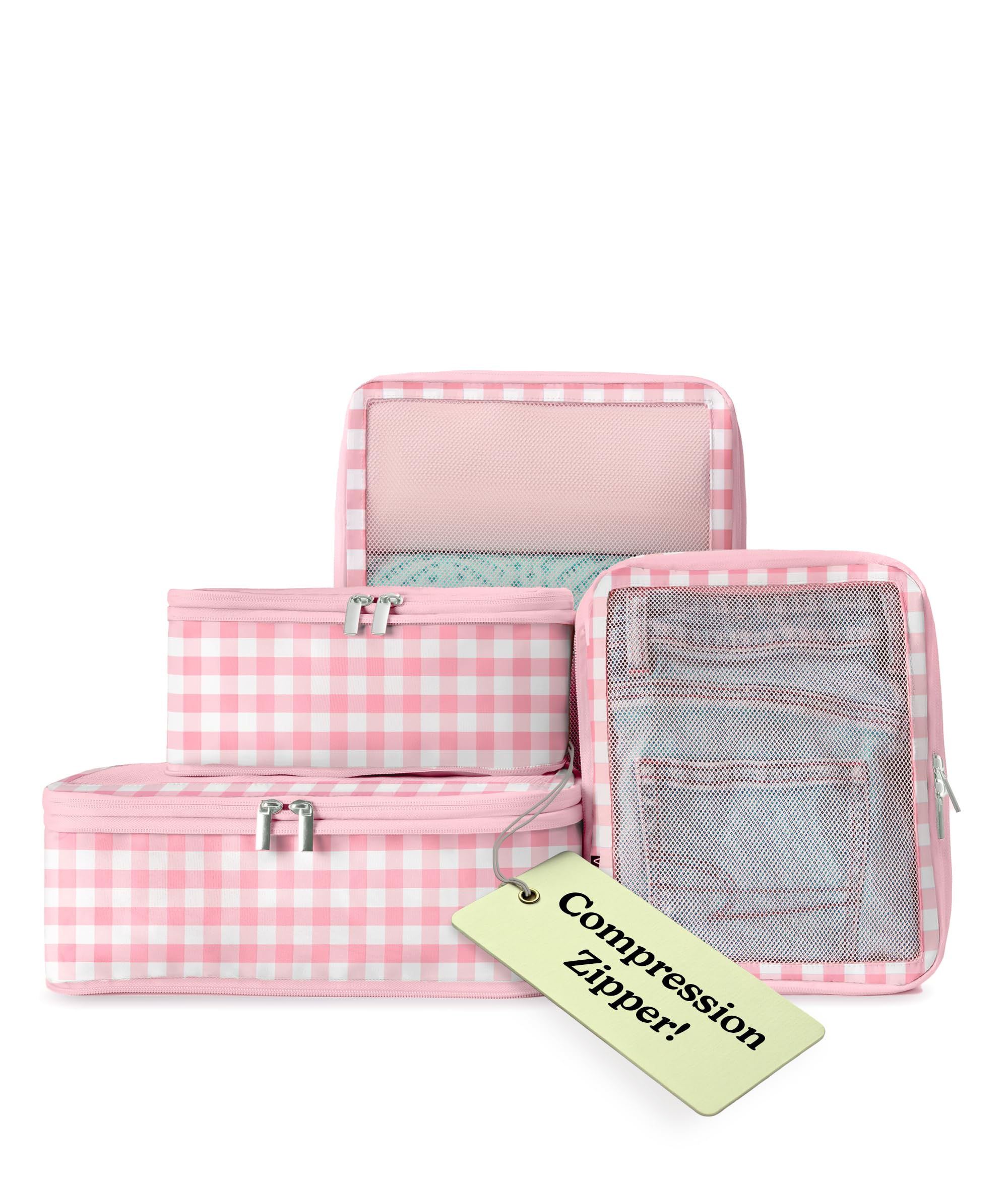 VANDEL Space-Saving Compression Packing Cubes for Women, Men, Compressible Carry On Suit Case Organizer Luggage Packing Cubes for Travel Organizer Bags for Luggage and Backpacks, Suitcase Cube