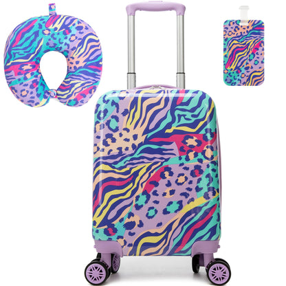 Esteemly Kid's Luggage Set 2 Piece Suitcase Set 16" Hardside Luggage with Spinner Wheels Kids Carry on Suitcase