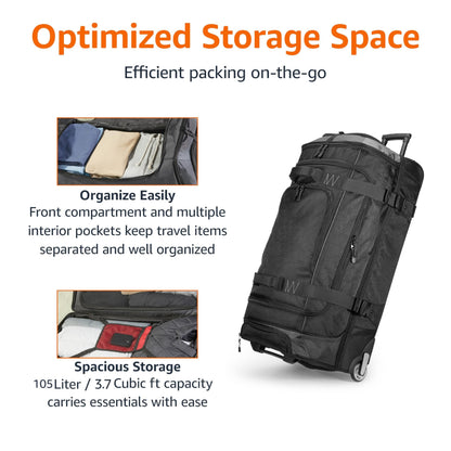 Amazon Basics Ripstop Wheeled Duffel