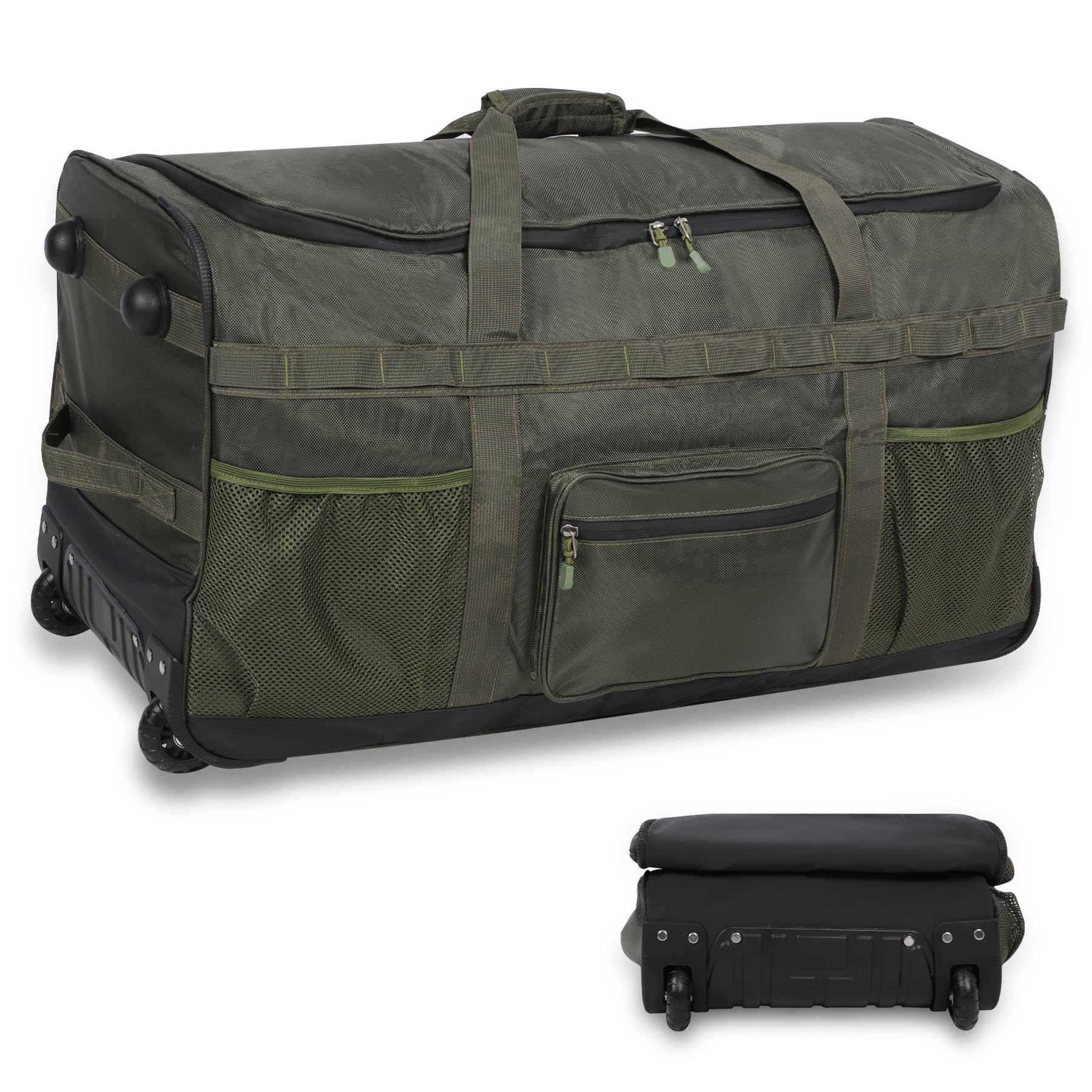 REDCAMP 85L/120L/140L Foldable Duffle Bag with Wheels, Large Travel Duffel Bag