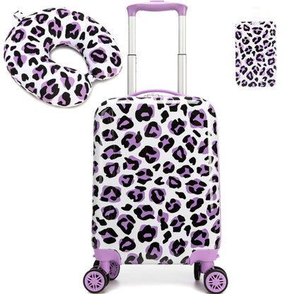 Esteemly Kid's Luggage Set 2 Piece Suitcase Set 16" Hardside Luggage with Spinner Wheels Kids Carry on Suitcase