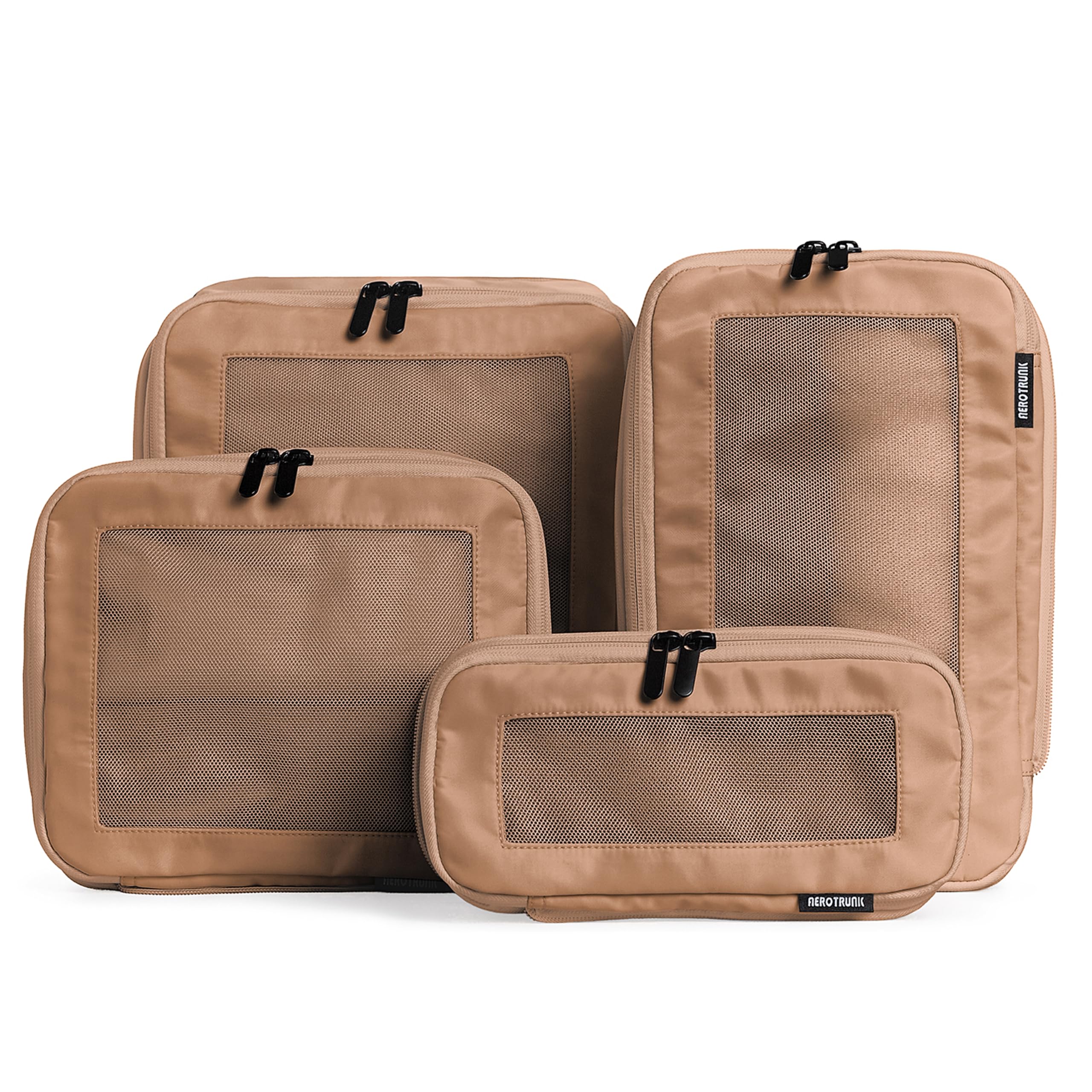 Aerotrunk Compression Packing Cubes for Travel - Luggage Organizer Bags - Double Zipper Packing Cubes for Suitcases