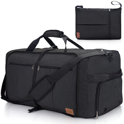 Urtala Travel Duffel Bag for Women & Men, Large Foldable Overnight Weekender Bag with Shoes Compartment & Shoulder Strap, Lightweight Waterproof Luggage Bag