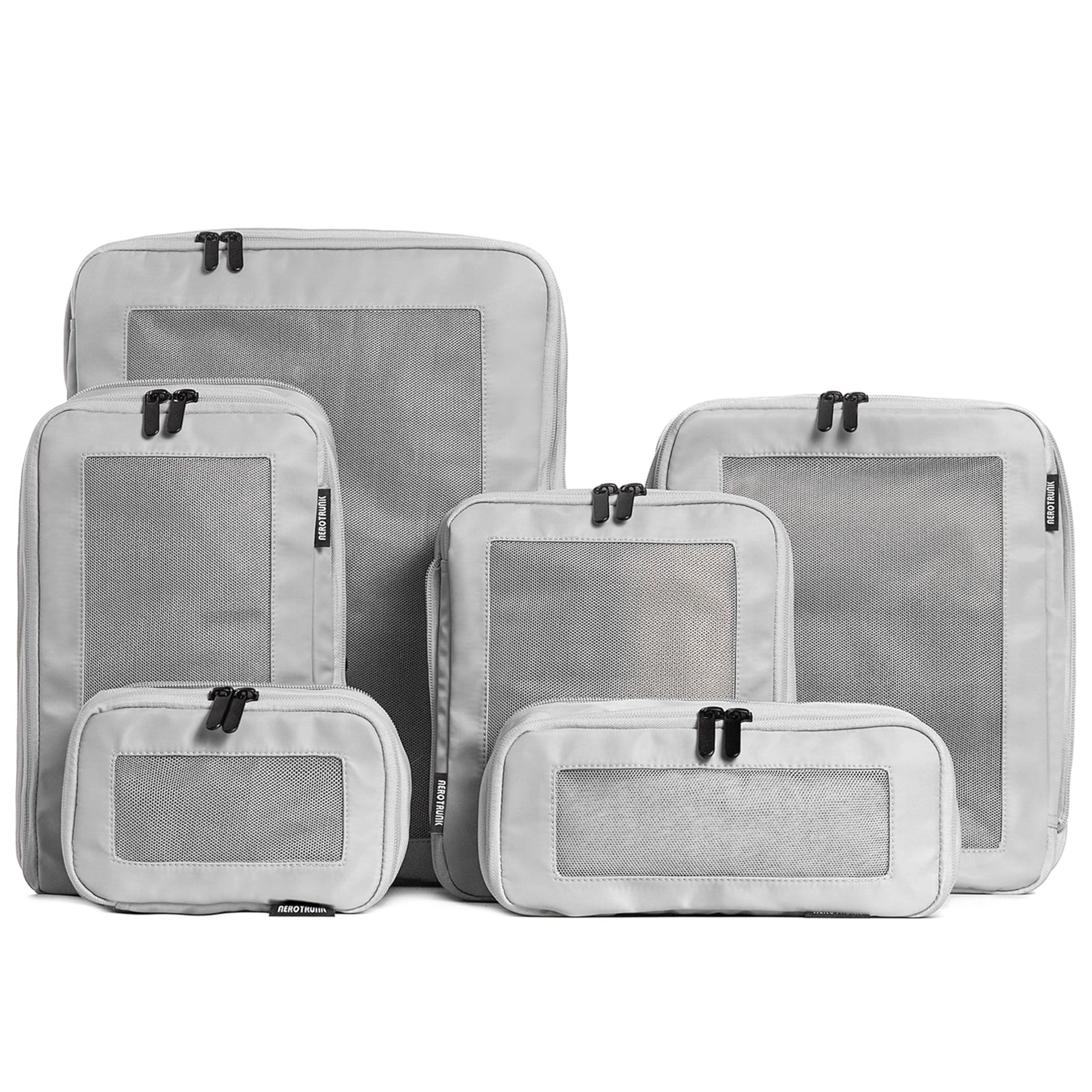 Aerotrunk Compression Packing Cubes for Travel - Luggage Organizer Bags - Double Zipper Packing Cubes for Suitcases