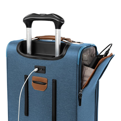 Travelpro Platinum Elite Softside Expandable Checked Luggage, 8 Wheel Spinner Large Suitcase, TSA Lock, Men and Women