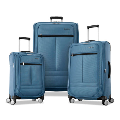 Samsonite Element 3-PC Soft-Sided 21/25/29 (Carry-On, Medium, Large Checked), Lightweight Expandable Luggage Set: 2 Front & Side Pocket, Four Spinner Wheels, Adjustable Handle, Durable
