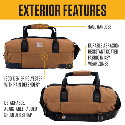 Carhartt Classic Duffels, Heavy-Duty Bag for Jobsite, Gym and Travel
